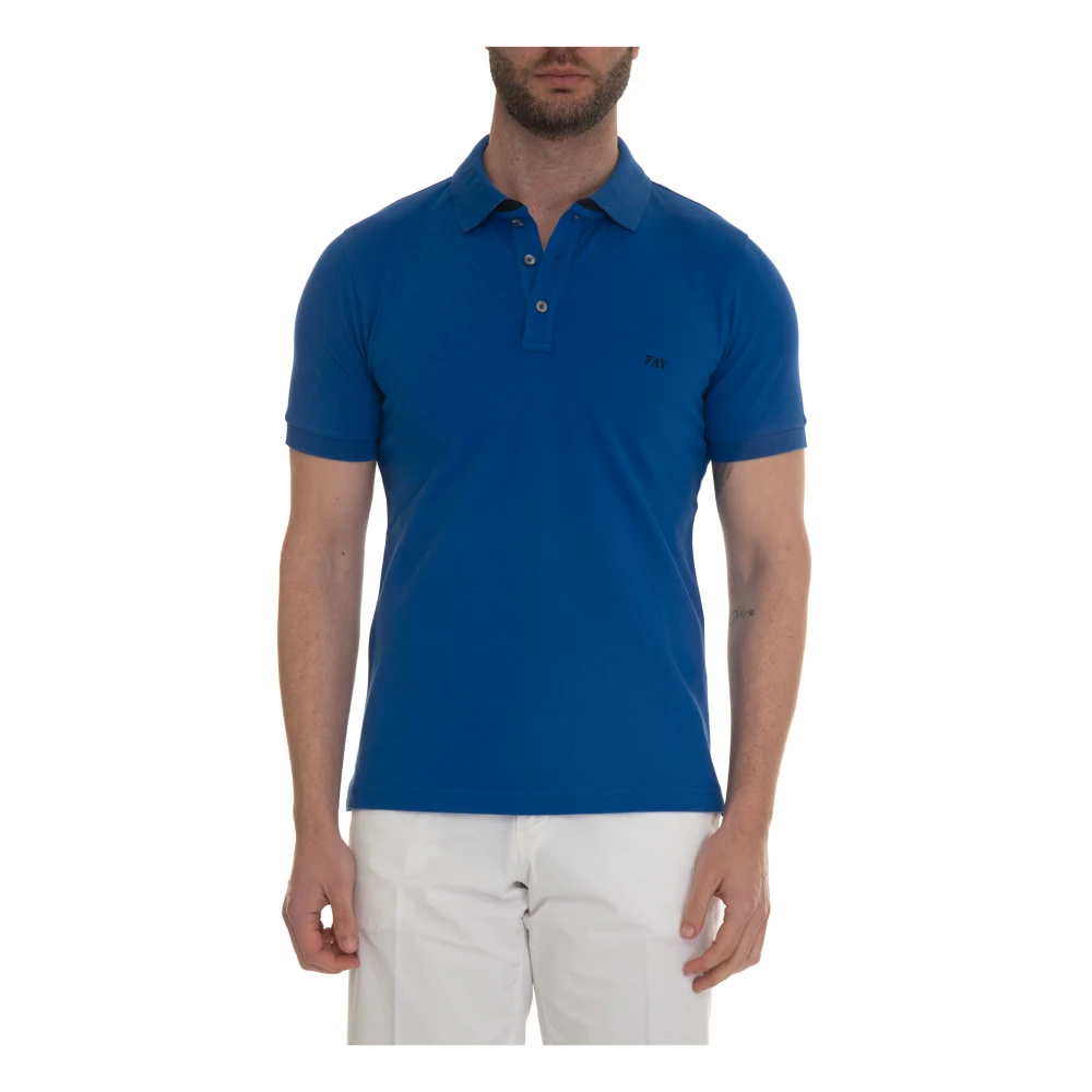 Fay - Tops > Polo Shirts - Blue - Fay - Modalova