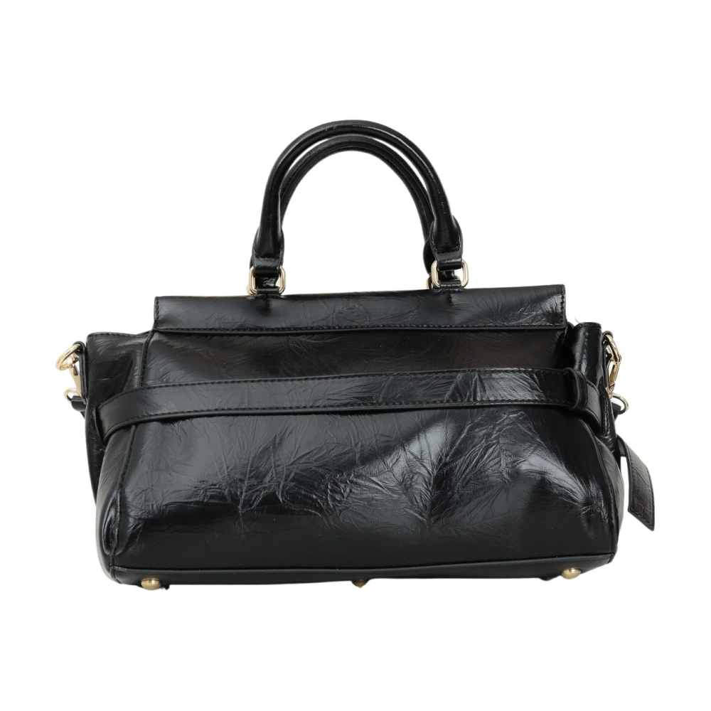 Marc Ellis Zwarte handtas met logodetail Black Dames