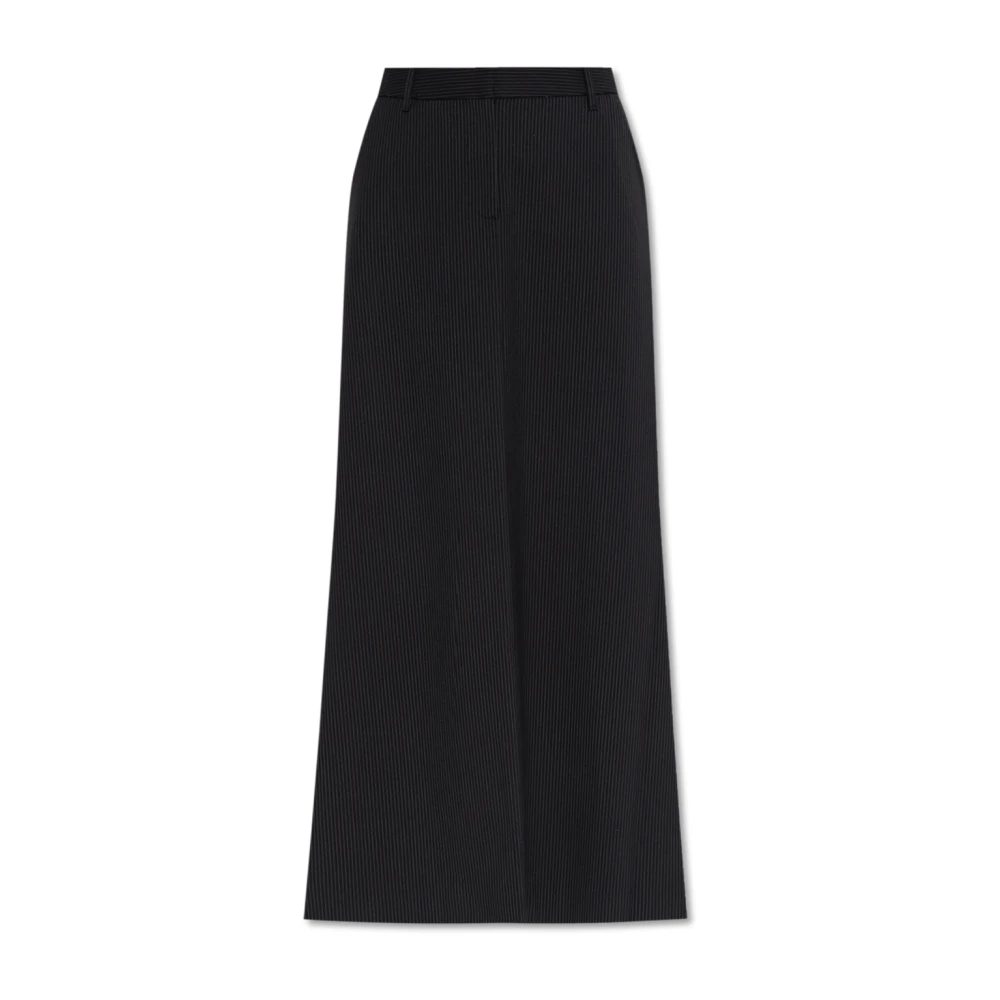 Munthe Rok met gestreept patroon Black Dames