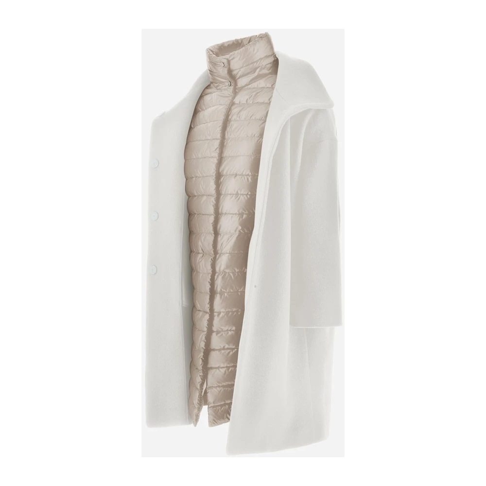 Herno Moderne Dubbel Nylon Ultralight Resort Jas White Dames