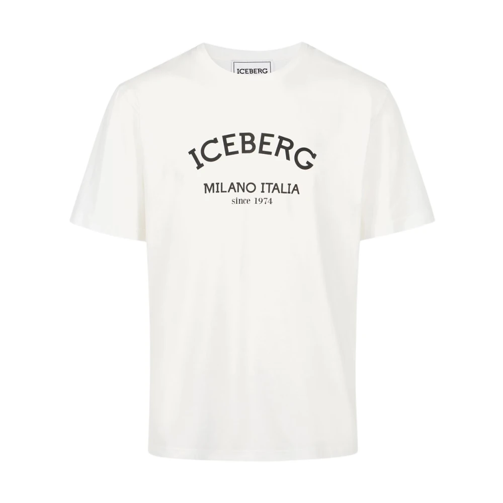Iceberg T-shirt met ijsberglogo Beige Heren