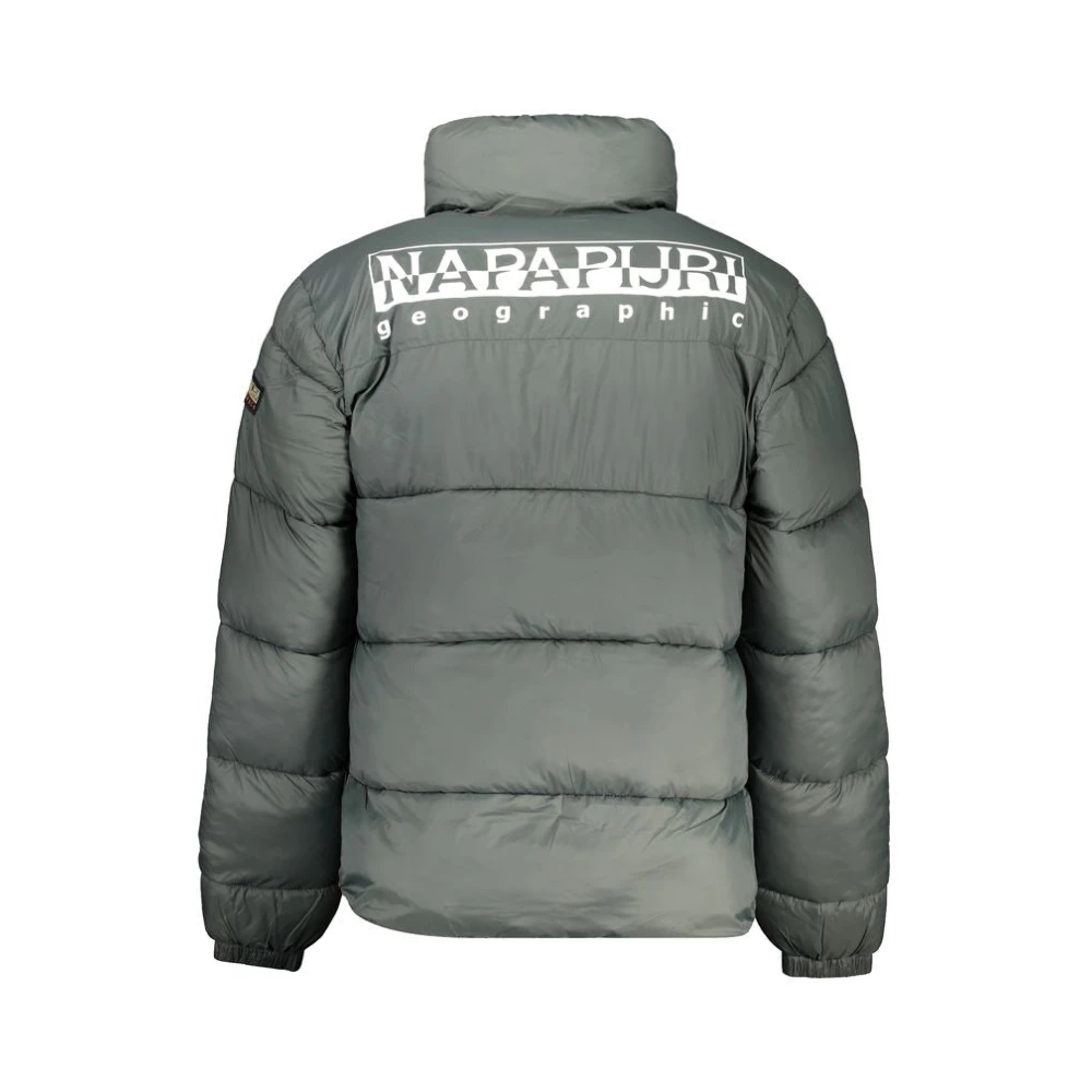Napapijri Gerecyclede jas met logo en print Green Heren