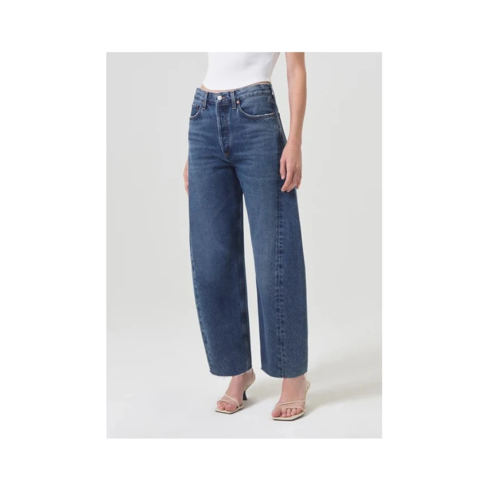 Agolde Hoge Taille Luna Stuk Jeans Blue Dames