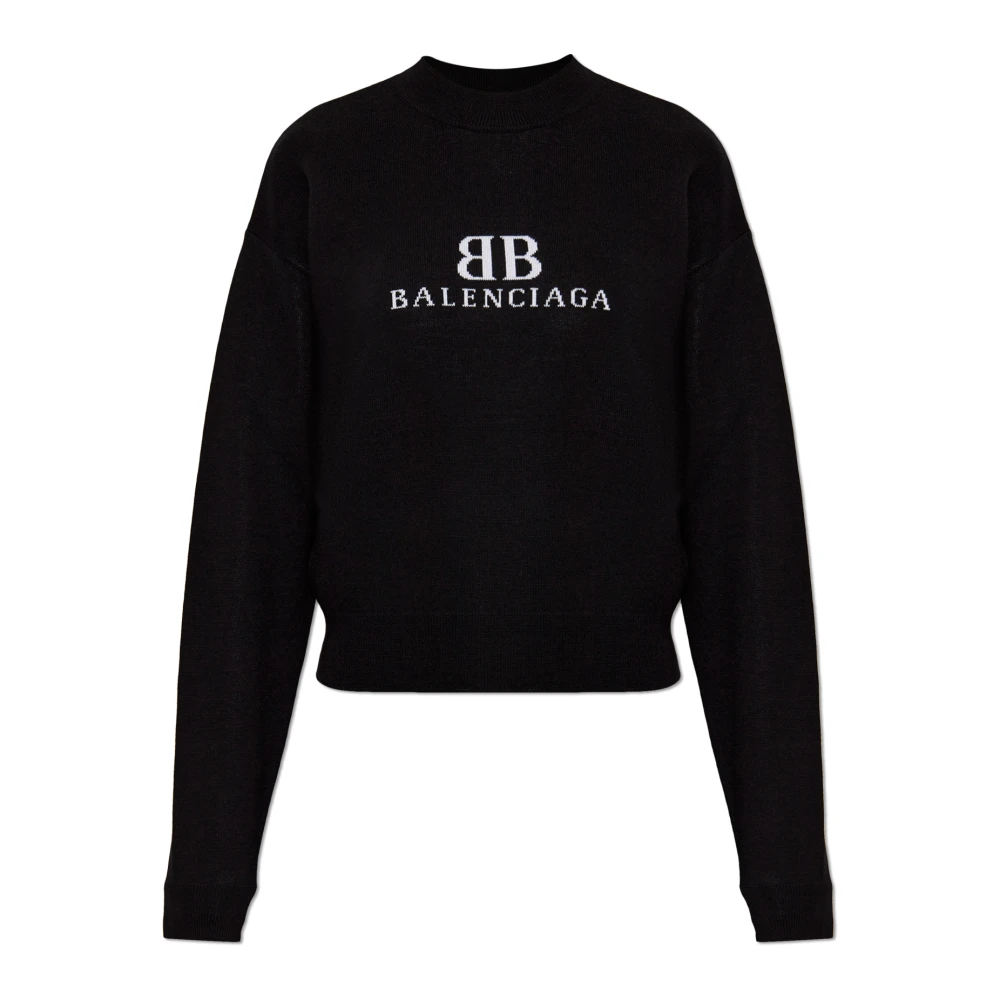 Balenciaga Trui met logo Black Dames