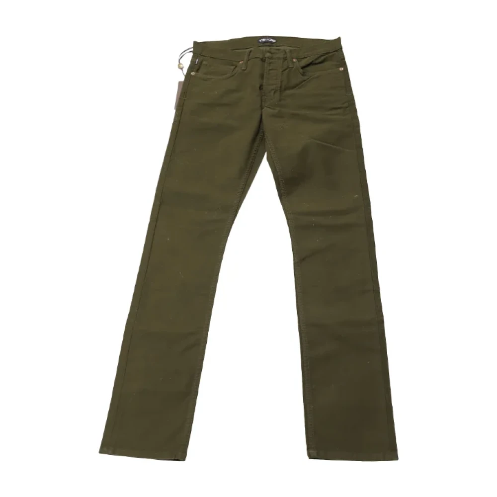 Tom Ford Pre-owned Cotton jeans Green Dames