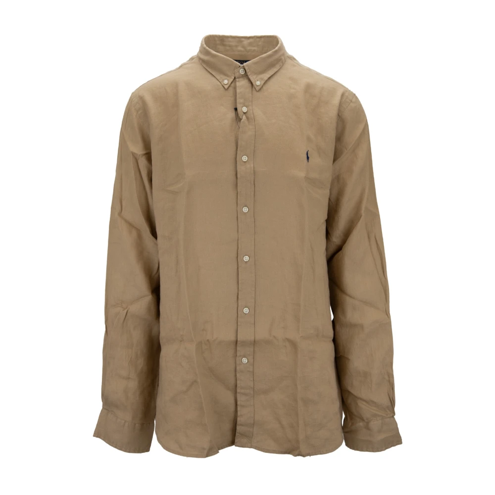 Ralph Lauren Herenoverhemd Knoop Brown Heren