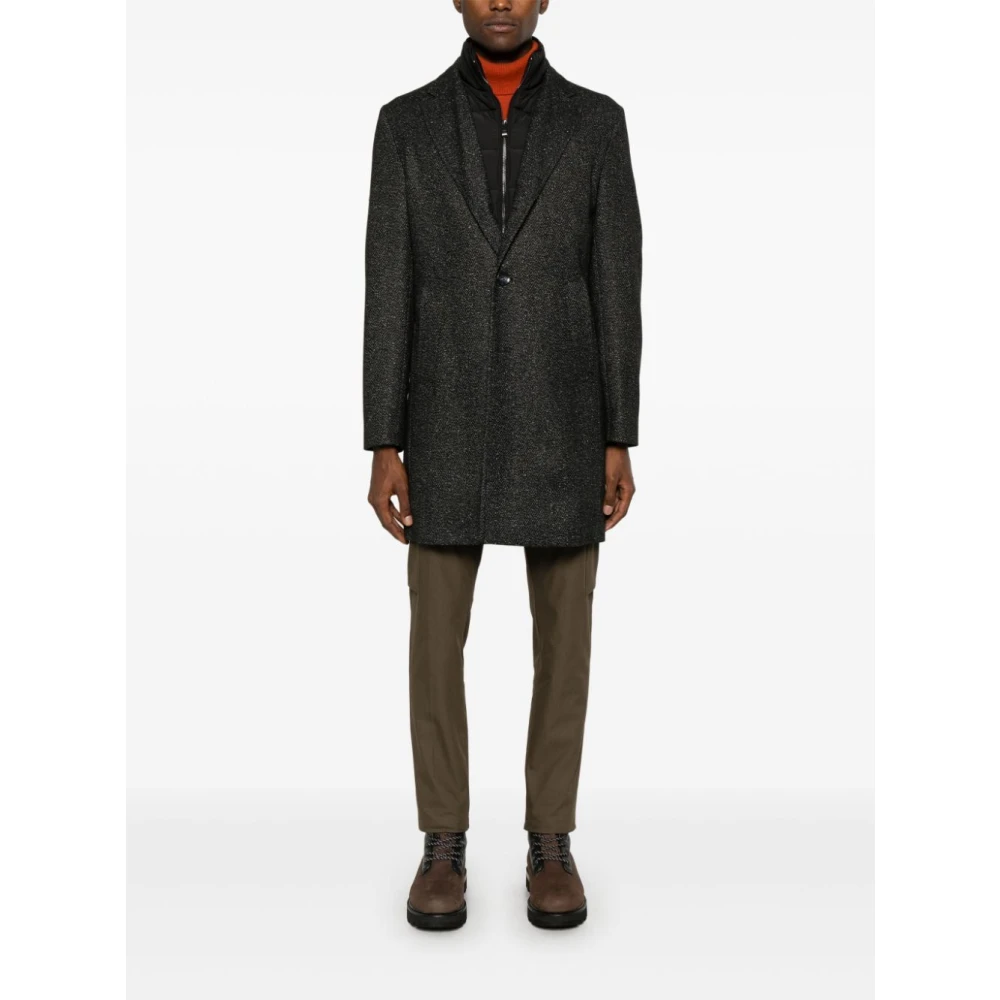 Hugo Boss Panelled Winterjas Gray Heren