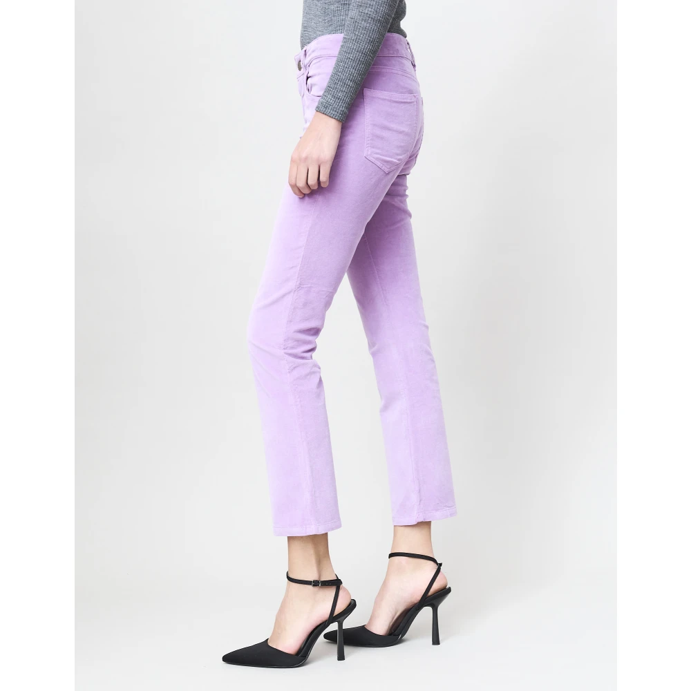 Re-Hash Geknipte katoenen broek voor vrouwen Purple Dames