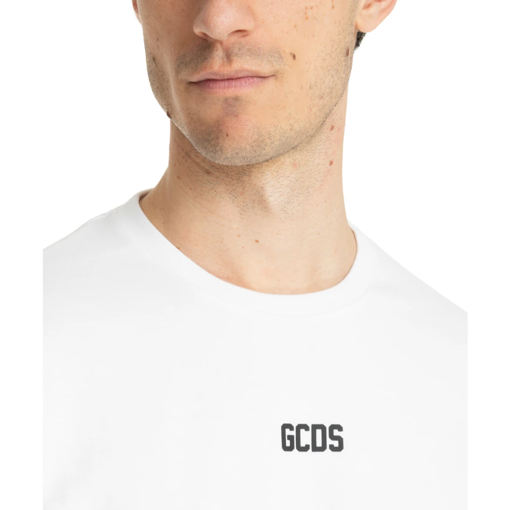 Gcds Eenvoudig Logo T-shirt White Heren