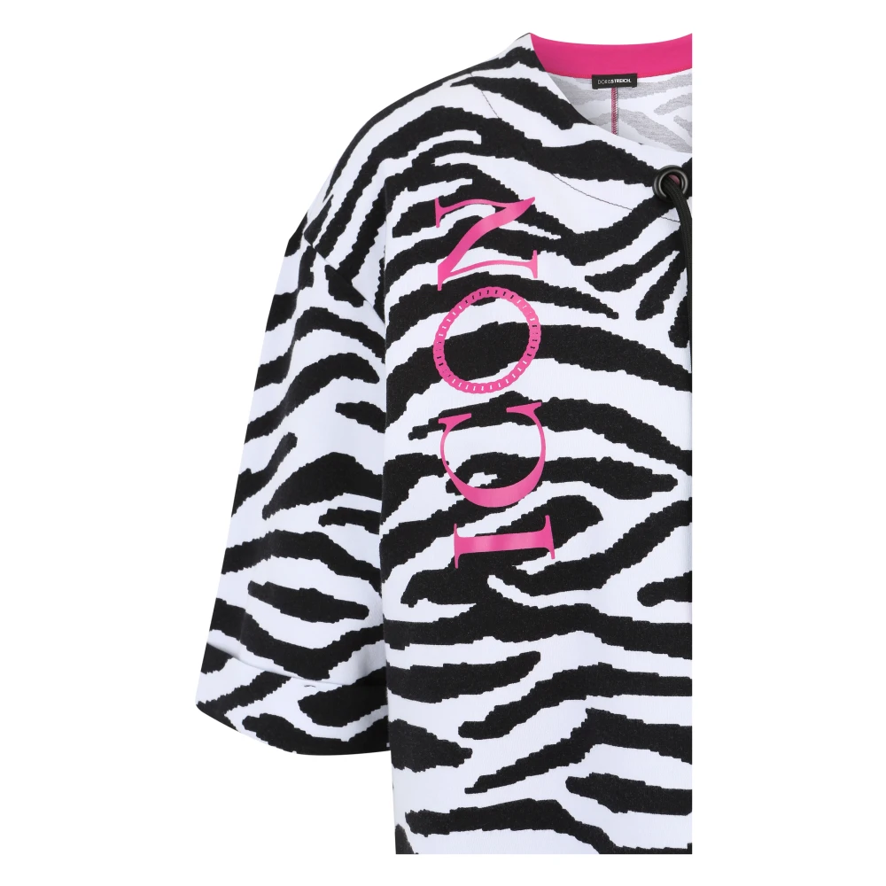 Doris S Sweatshirt met dierenprint en roze en zwarte motieven Multicolor Dames