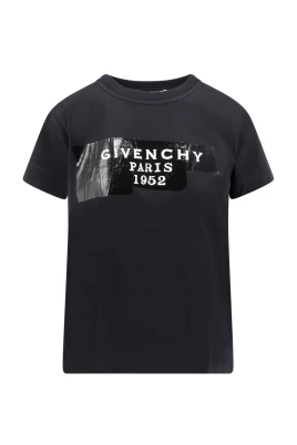 Svart Logo Patch Crew-neck T-shirts
