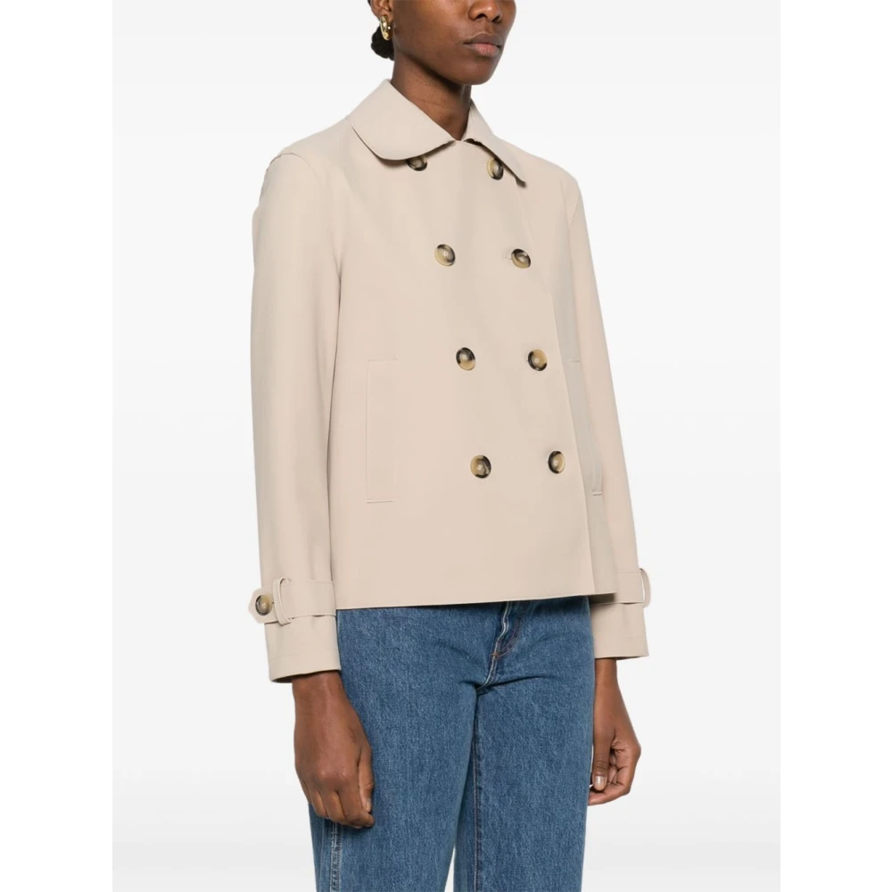 Harris Wharf London Cropped Trench Scuba Beige Dames