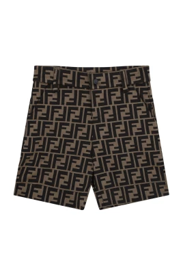 Brun Logo Print Jersey Shorts