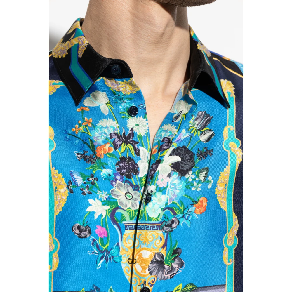 Versace Zijden overhemd Multicolor Heren