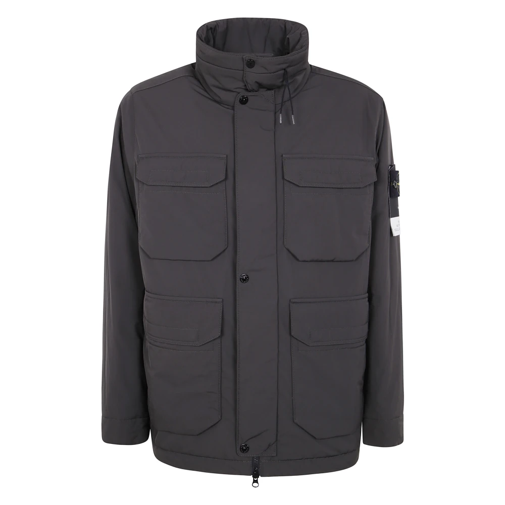 Stone Island Stijlvolle Jas voor Mannen Gray Heren