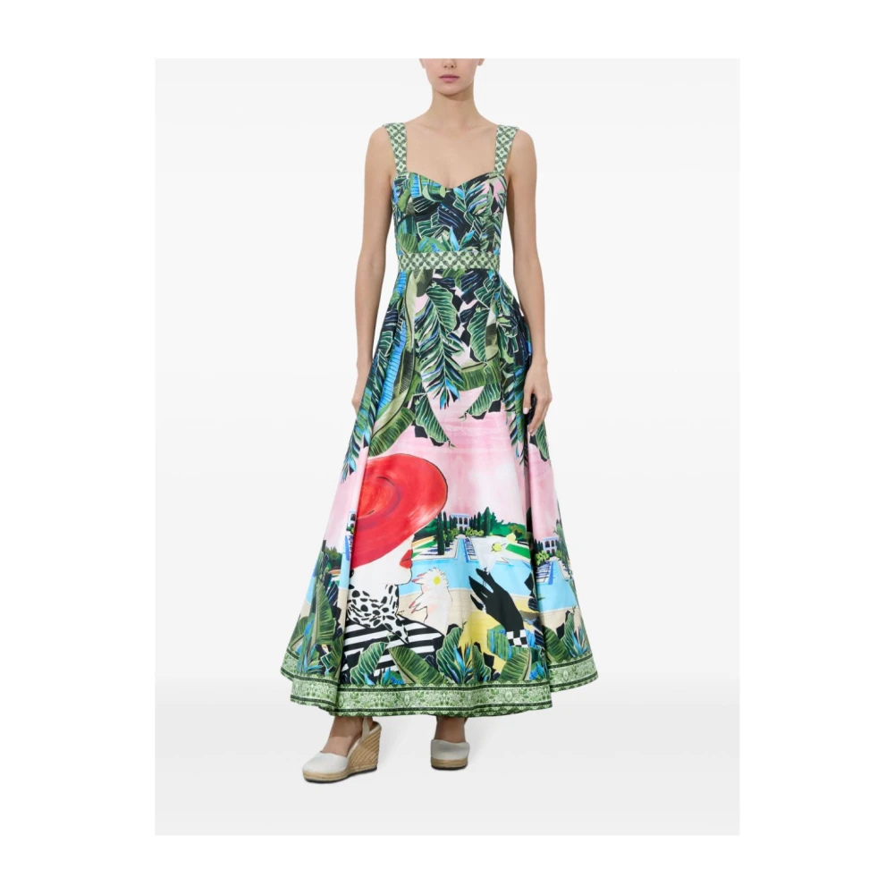 alice + olivia Grafische Print Balconette Stijl Jurk Multicolor Dames