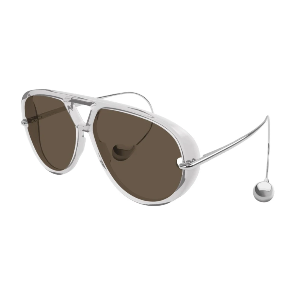 Bottega Veneta Women's Gray Drop Aviator Sunglasses