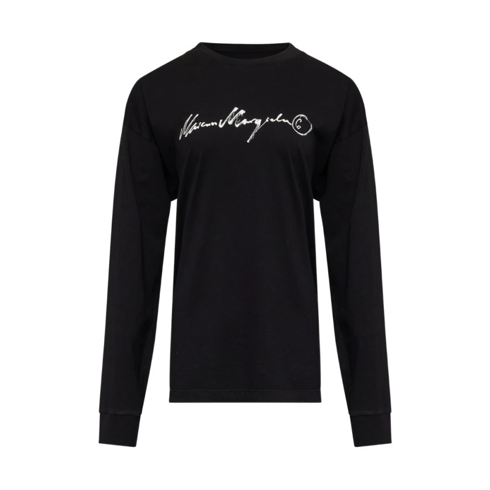 Mm6 Maison Margiela T-Shirts And Polos Black - Female - Long Sleeve T-Shirts - Black - M - Tops