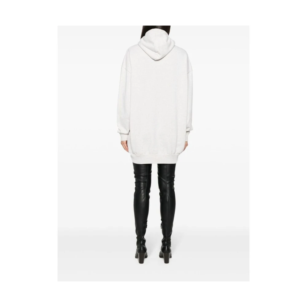 Isabel marant Grijze hoodie met flock-logo White Dames