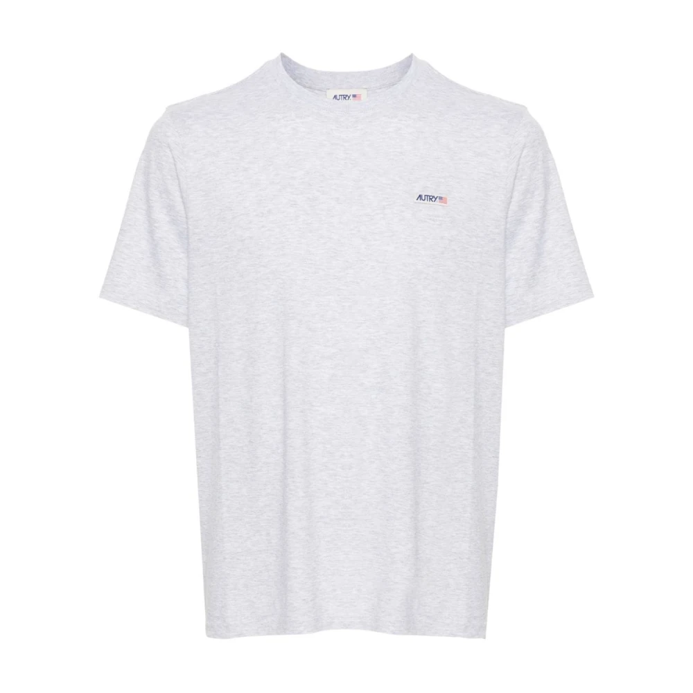 Autry Klassiek Katoenen T-shirt voor Mannen Gray Heren