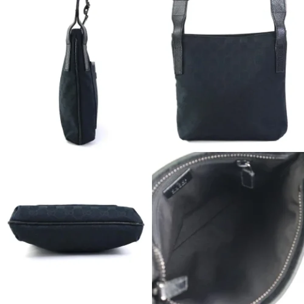 Gucci Vintage Pre-owned Canvas shoulder-bags Black Dames