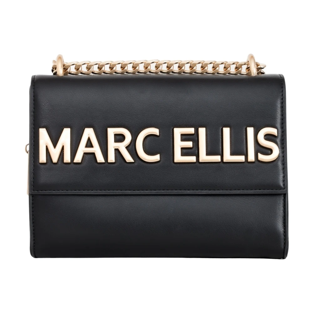 Marc Ellis Zwarte Schoudertas Macro Flap Black Dames