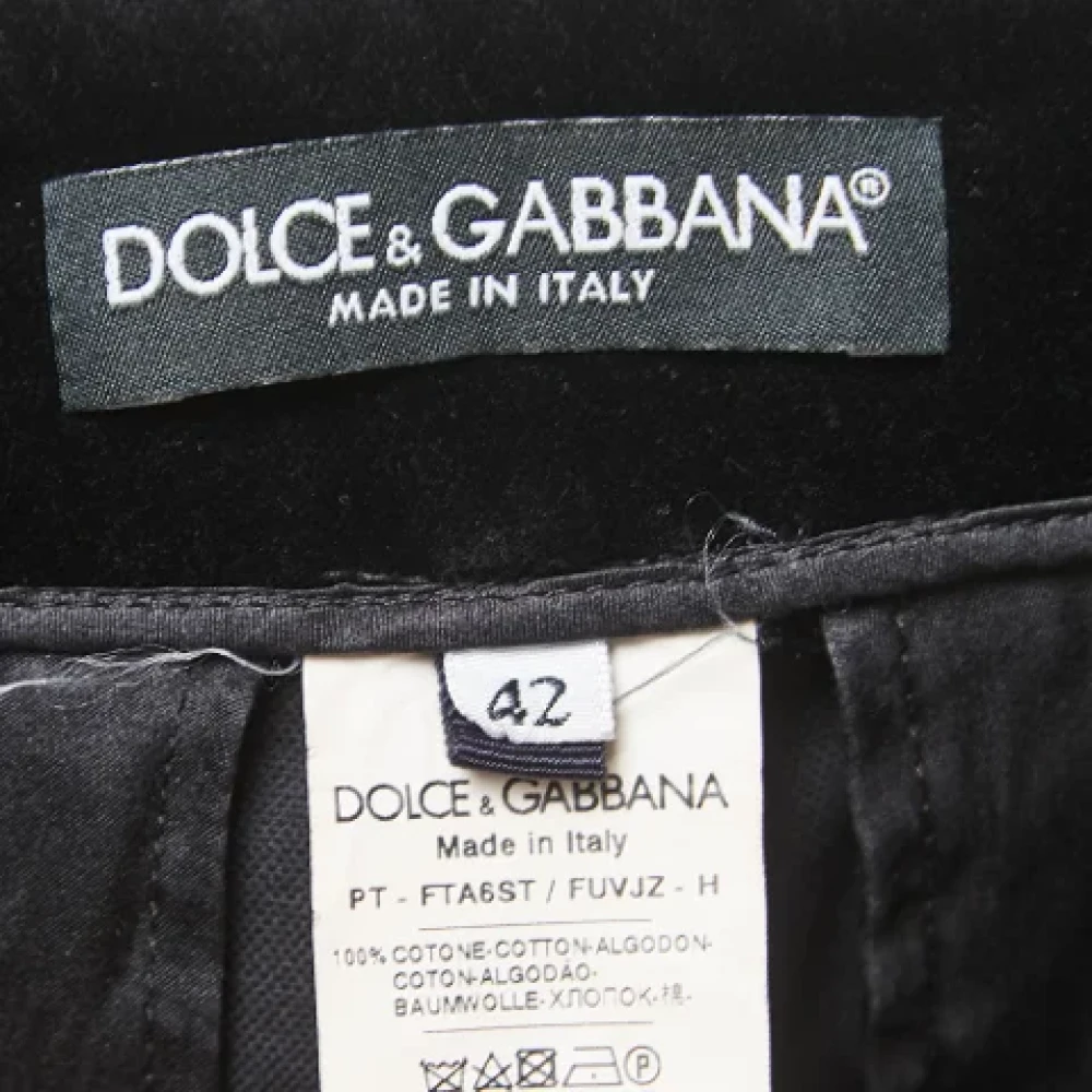 Dolce & Gabbana Pre-owned Velvet bottoms Black Dames