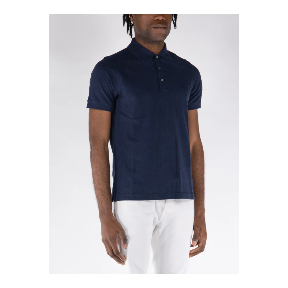 Fay Klassieke Polo Shirt Blue Heren