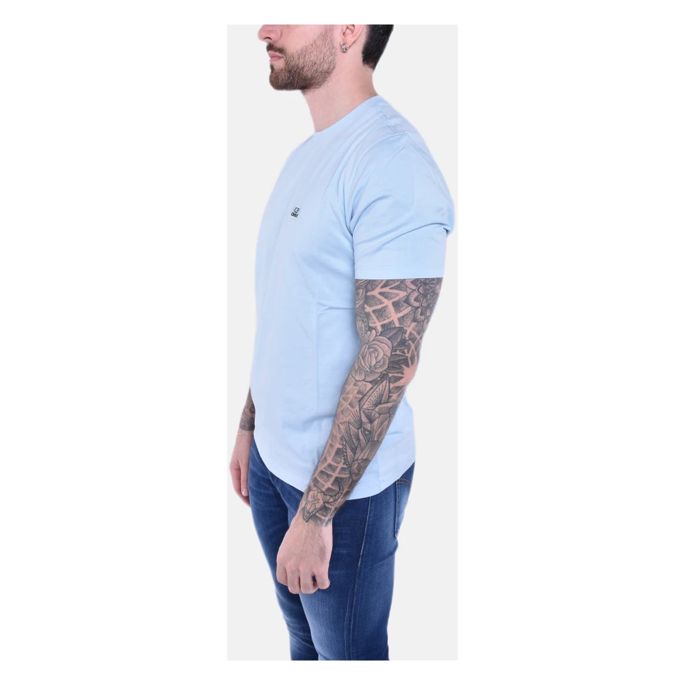 C.P. Company Jersey Logo T-Shirt Ss24 Blue Heren