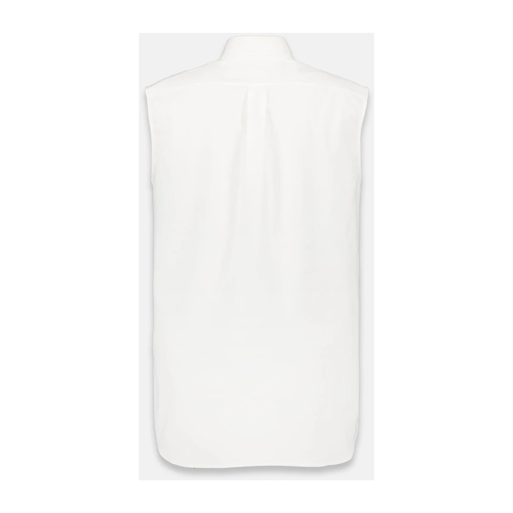 Prada Mouwloos Klassiek Overhemd White Dames