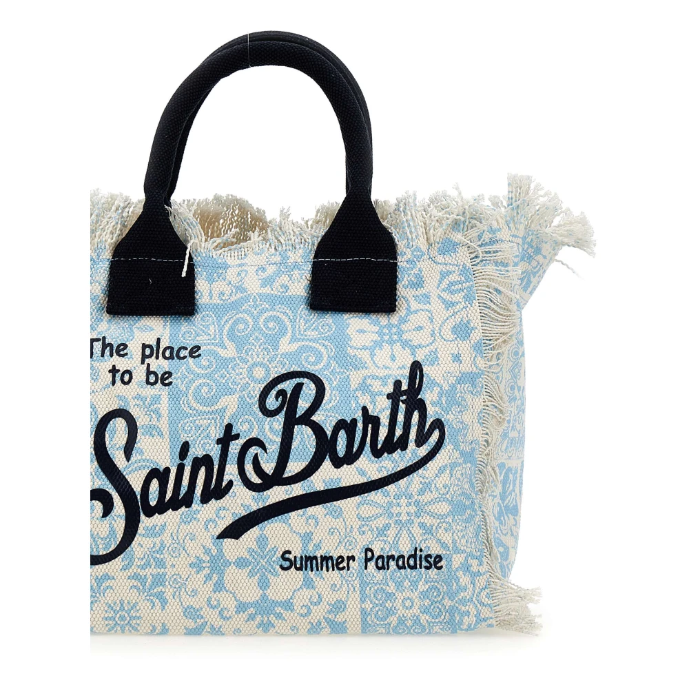 MC2 Saint Barth Barok Patroon Handtas Blauw Wit Multicolor Dames
