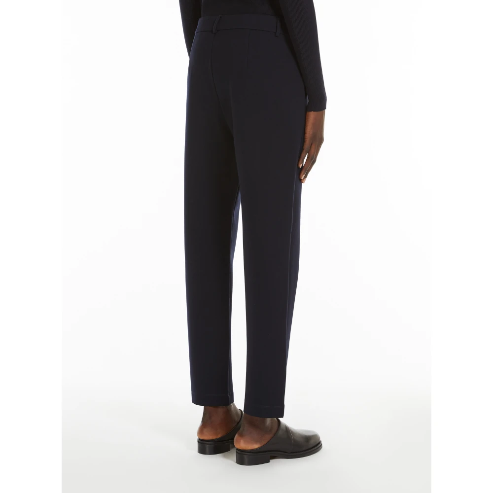 Max Mara Rechte broek met Franse zakken Blue Dames