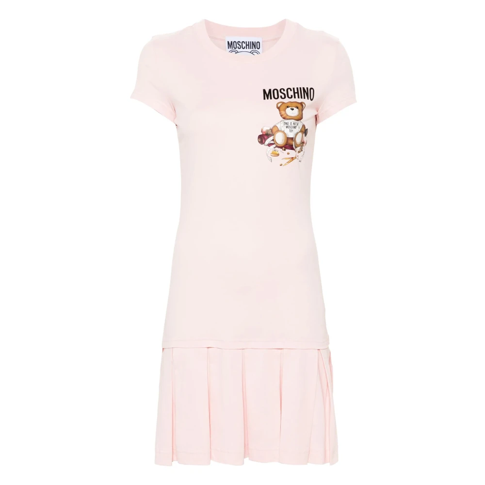 Moschino Casual Roze Katoenen T-Shirt Korte Mouw Pink Dames