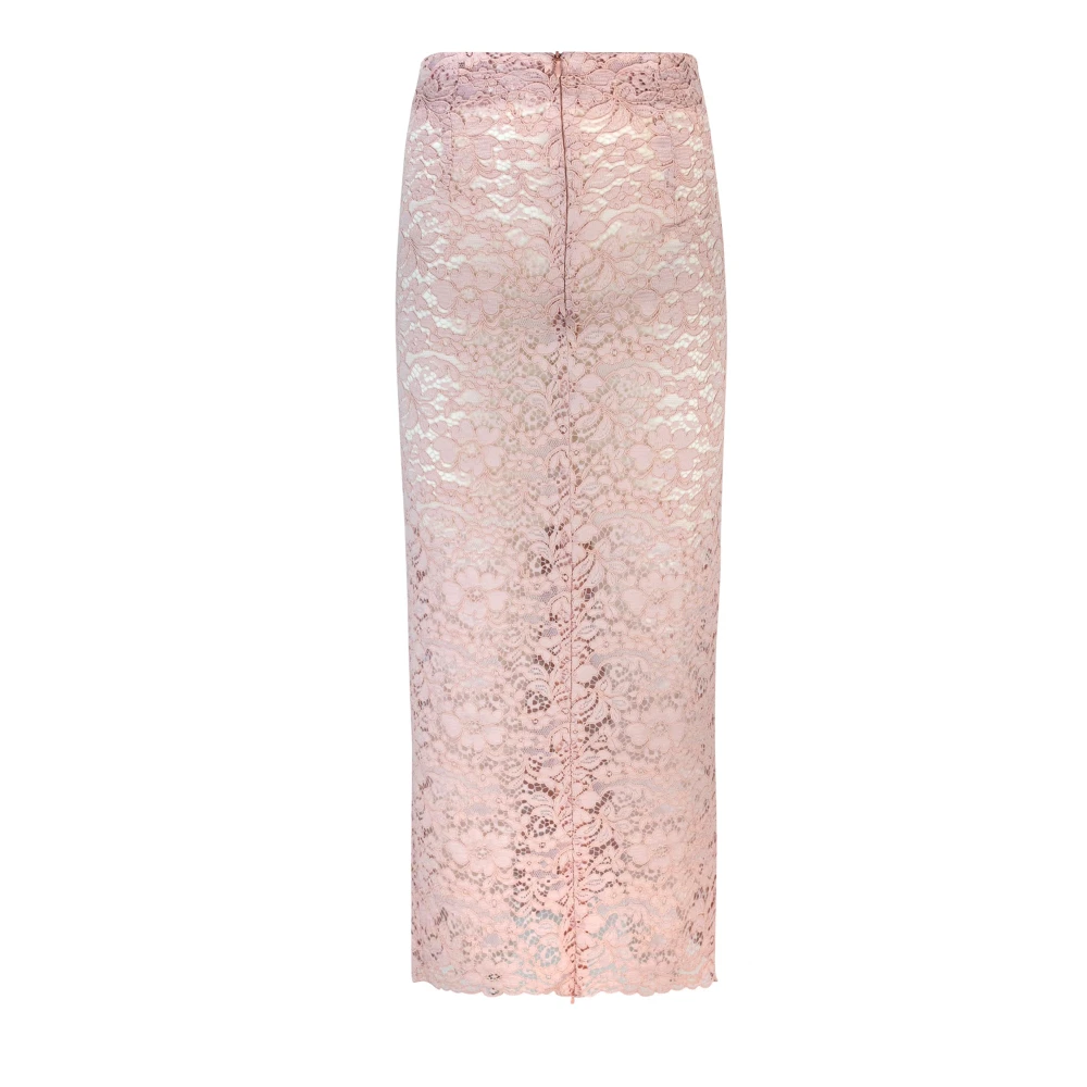 A Paper Kid Roze Rok Hoge Taille Ritssluiting Pink Dames
