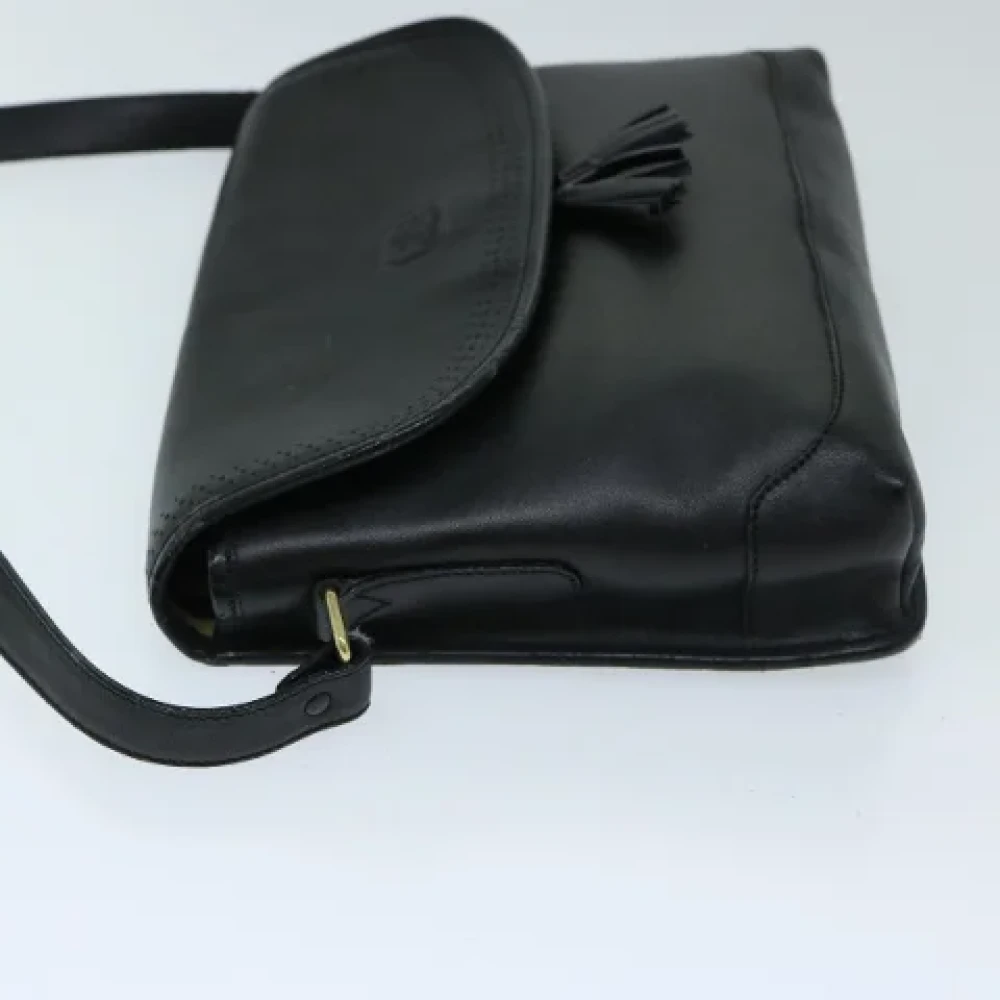 Burberry Vintage Pre-owned Leather shoulder-bags Black Dames