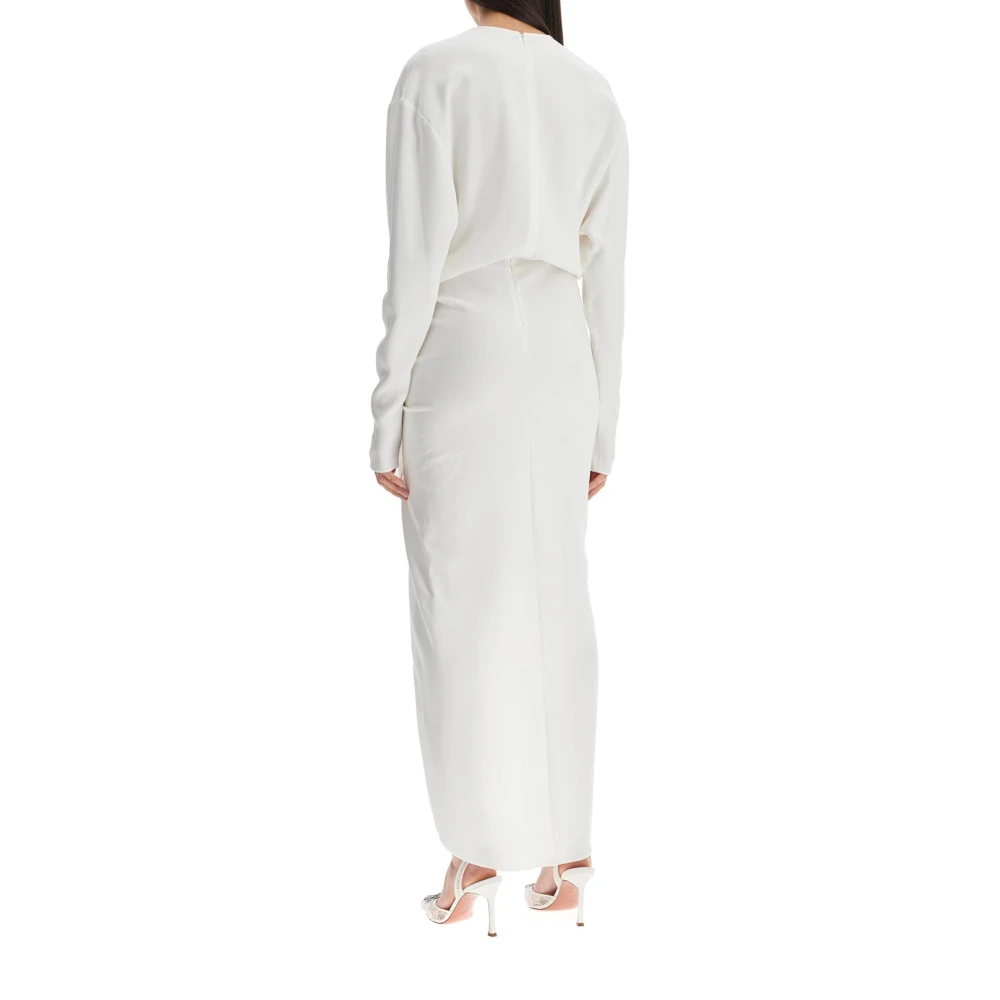 Christopher Esber Maxi jurk met golvende draperie White Dames