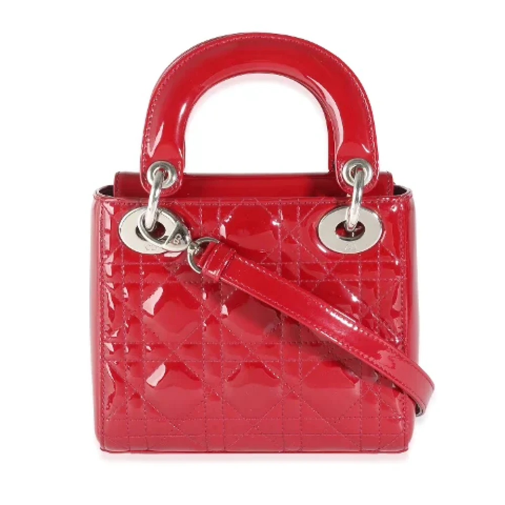 Dior Vintage Pre-owned Leather dior-bags Red Dames