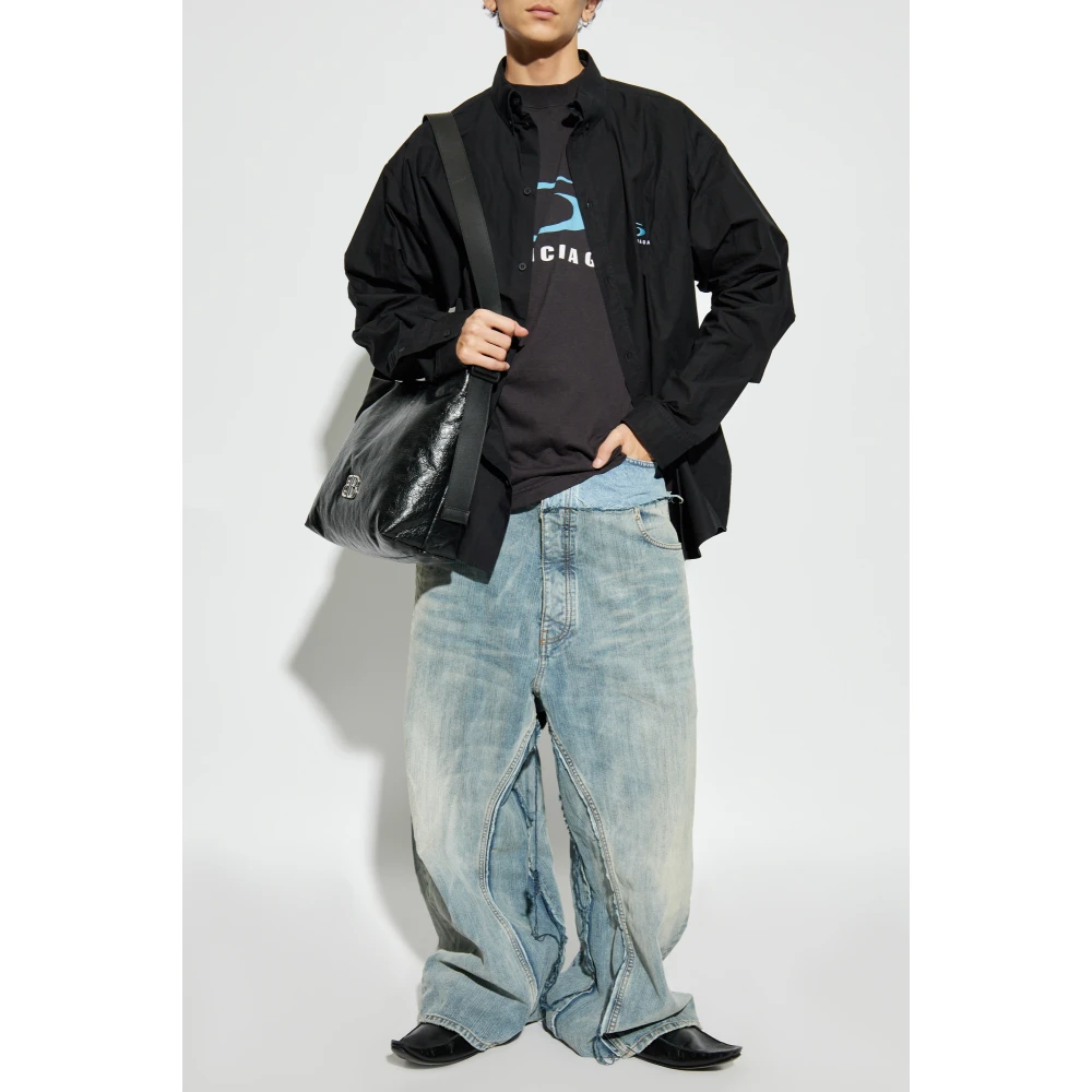 Balenciaga Oversized Shirt Black Heren