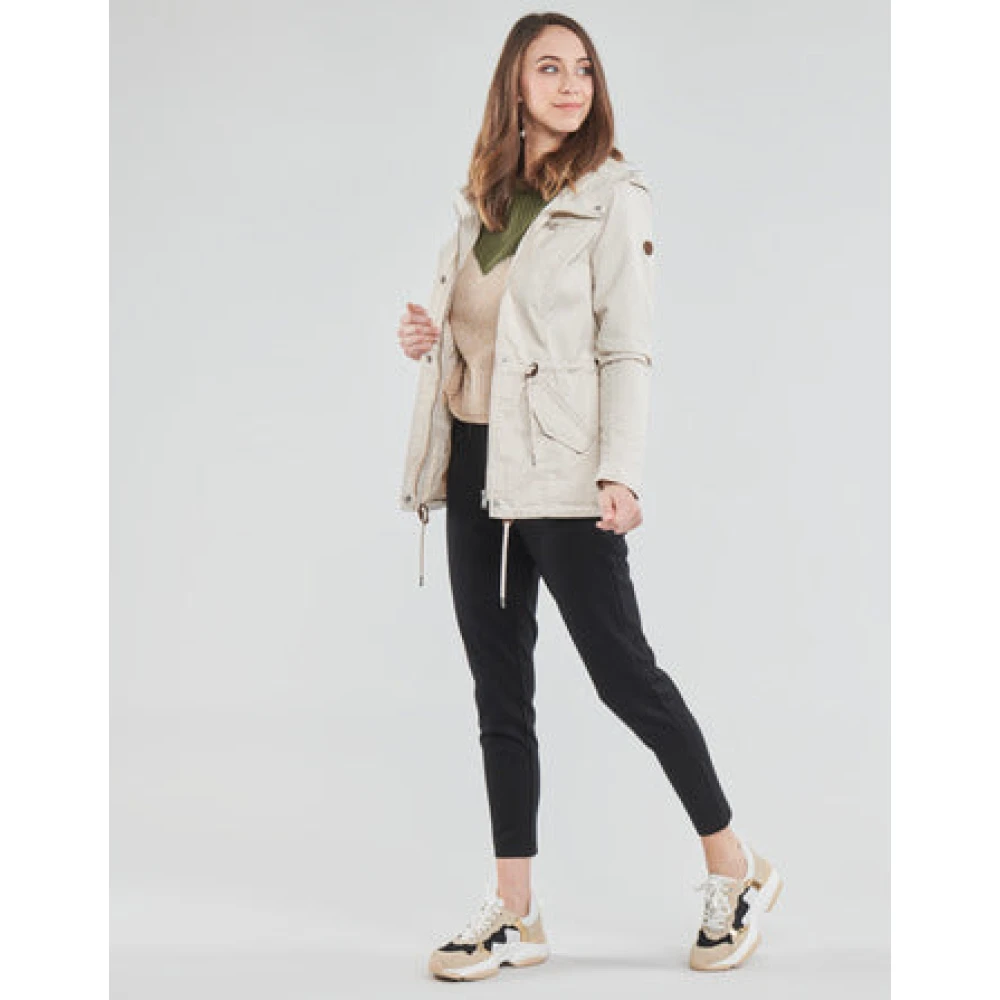 Only Witte Parka Jas voor Vrouwen White Dames