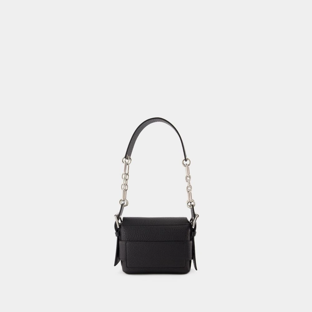 Acne Studios Zwarte Leren Schoudertas Crossbody Black Dames