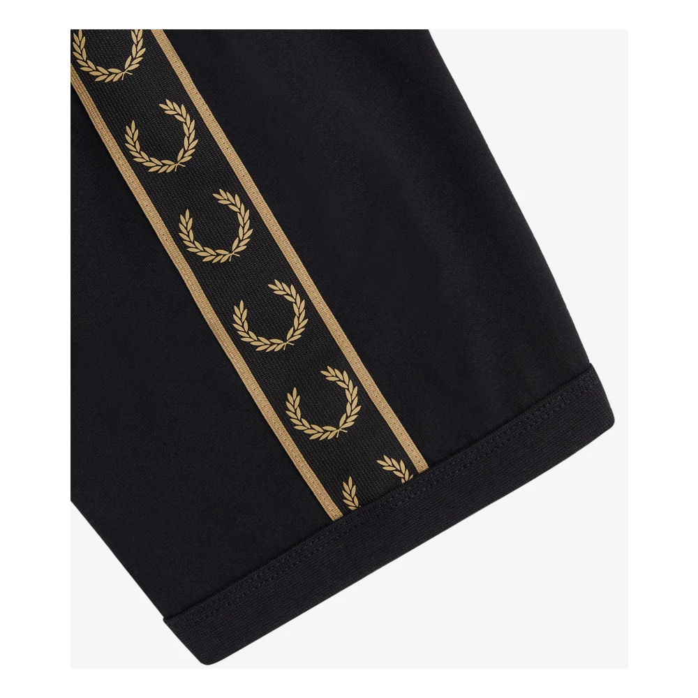 Fred Perry Tape Ringer T-Shirt Zwart Zwart Black Heren