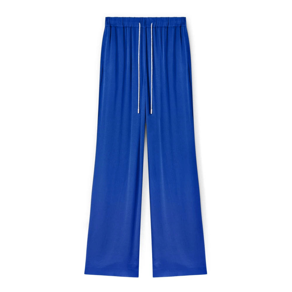 Motivi Flowing Palazzo Broek met Decoratief Koord Blue Dames