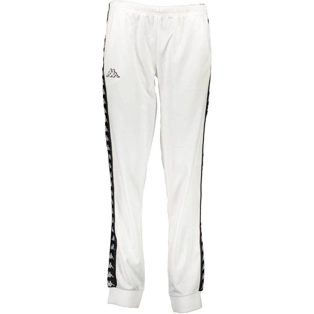 Kappa Women's White Sporty Polyester Elastic Waistband Pants