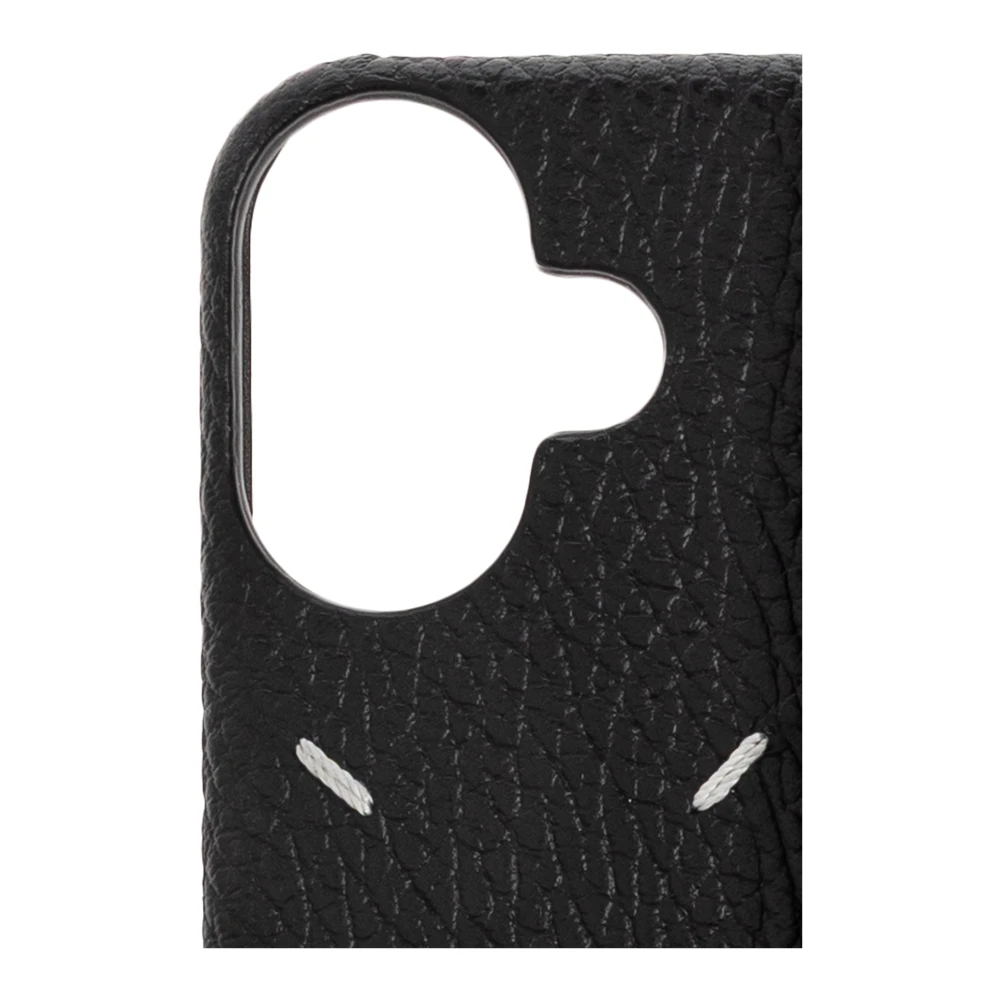Maison Margiela Hoes voor iPhone 16 Black Unisex