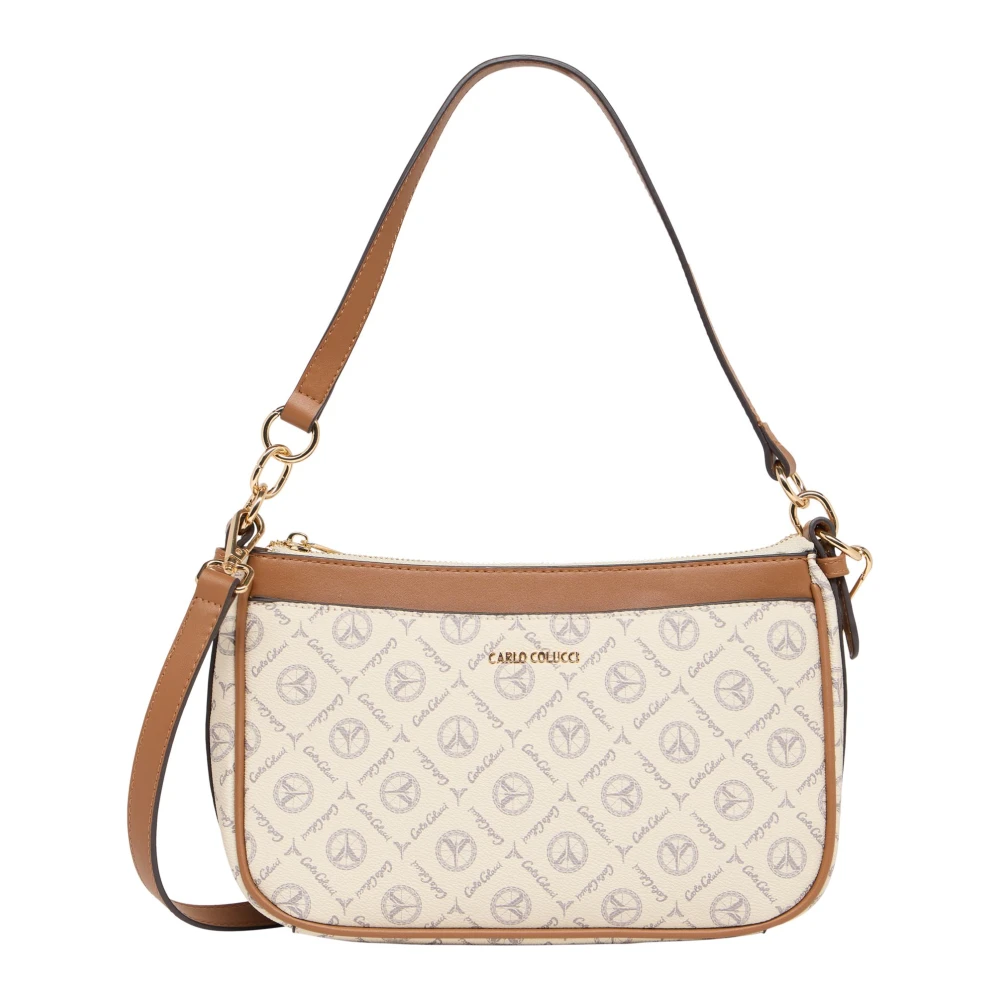 Carlo colucci Handtas met Logoprint Beige Dames