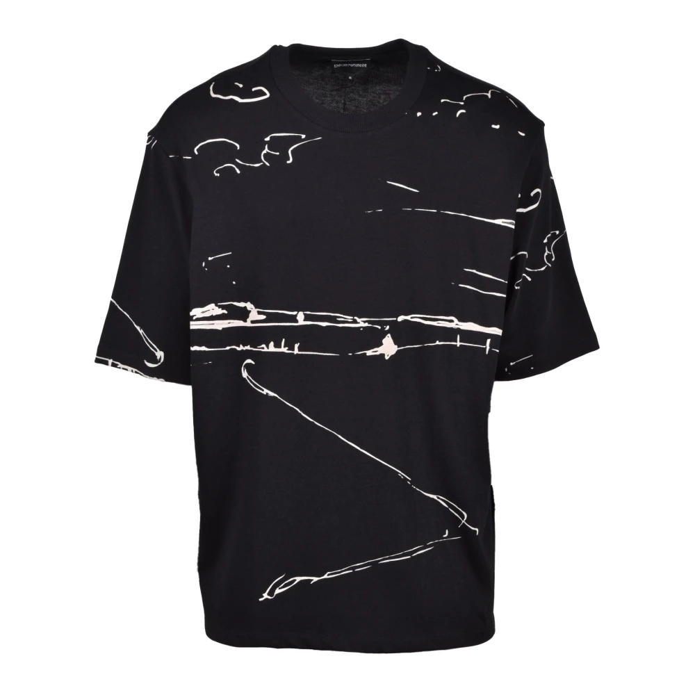 Emporio Armani Katoenen T-shirt Black Heren