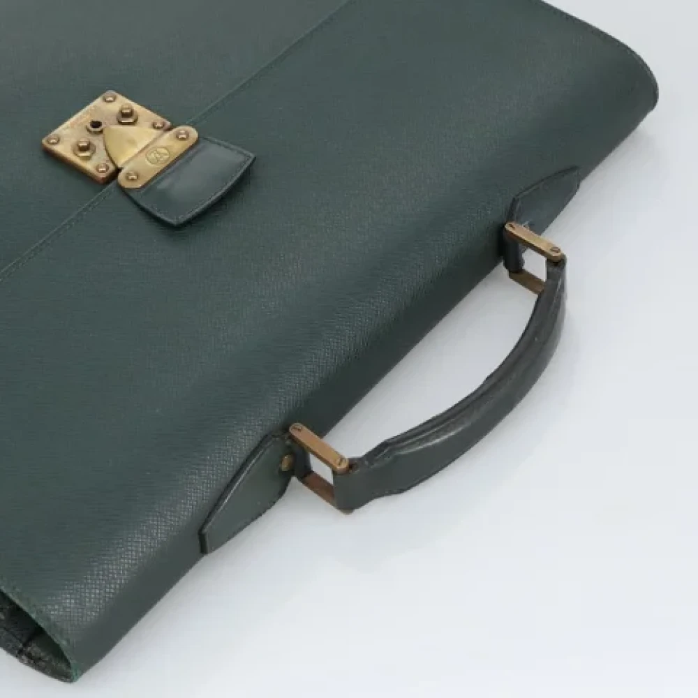 Louis Vuitton Vintage Pre-owned Leather briefcases Green Dames