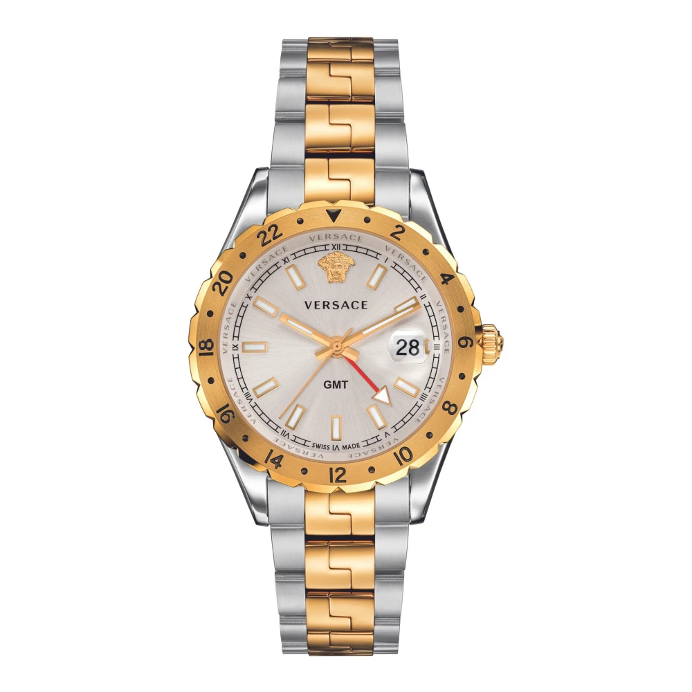 Versace V11030015 Hellenyium GMT silver gold Stainless Steel Men's Watch NEW - Image 2
