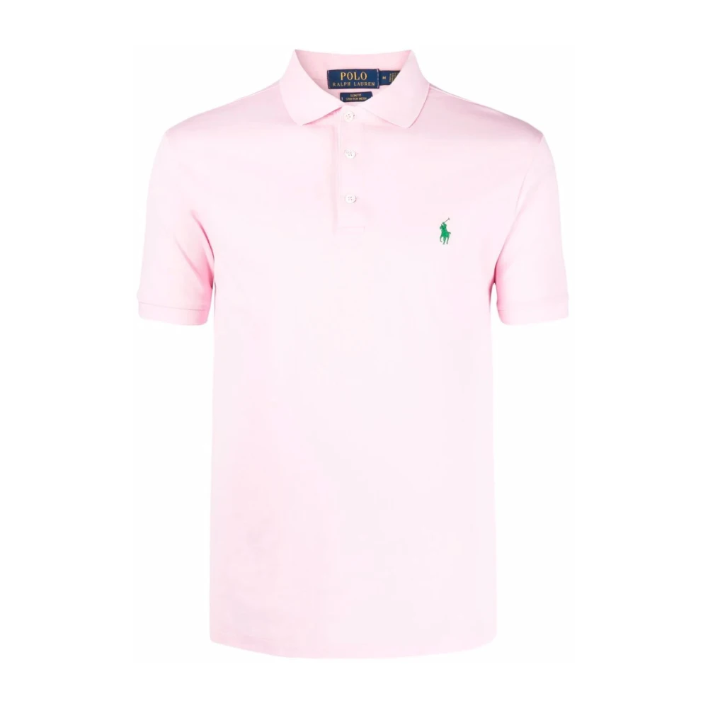 Polo Ralph Lauren Aangepaste Slim Fit Katoenen Poloshirt Pink Heren