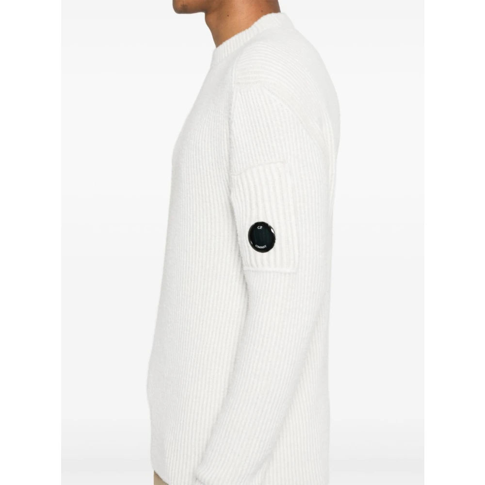C.P. Company Gebreide Pullover M12 Stijl White Heren